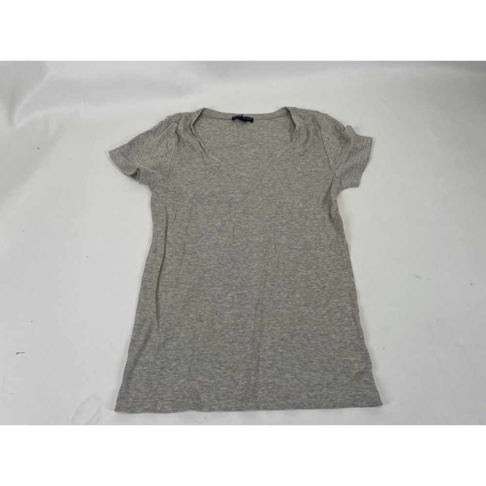 Ralph Lauren Short Sleeve‎ V Neck T Shirt Womens Size XL Gray
